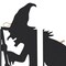 Set of 4 34.5"H Set of 5 Halloween Metal Silhouette Witches with Cauldron Yard Stake(Two function)